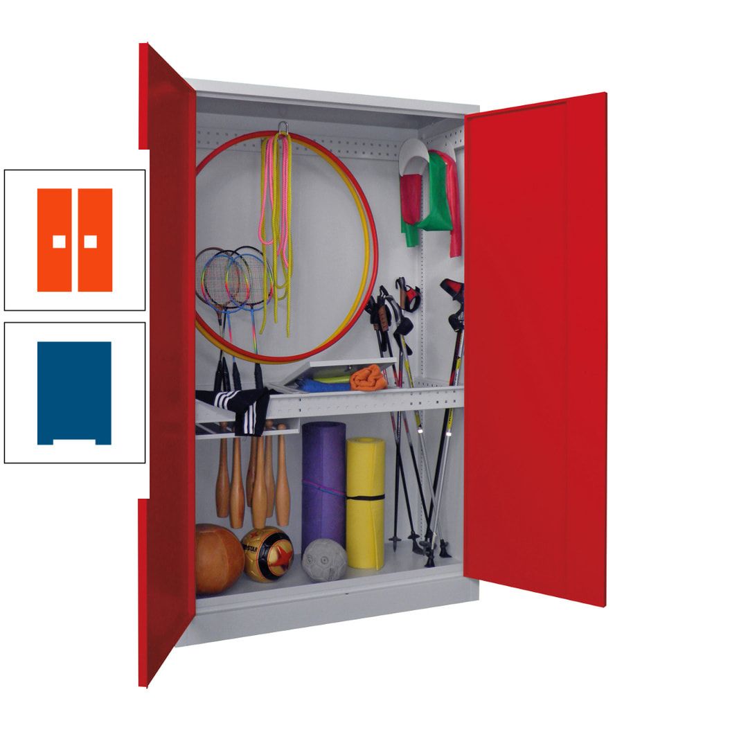 Sportschrank - Vollblechtüren - 1.950x1.200x500 mm (HxBxT) - anthrazitgrau
