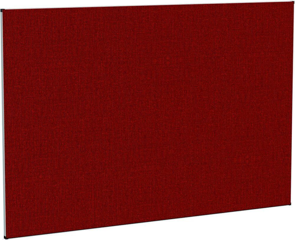 Stellwand, Trennwand, Raumteiler, Sichtschutz, schallabsorbierend, Stoffbespannung, pinnbar, Alurahmen, 1.200 x 1.000 x 27 mm (HxBxT), Calypso rot