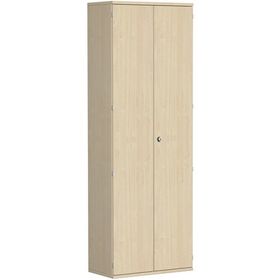 Flügeltürenschrank, Holztüren, 6 Ordnerhöhen, 5 Dekor-Einlegeböden, 2.304 x 425 mm (HxT), Breite, Frontfarbe und Korpusfarbe wählbar