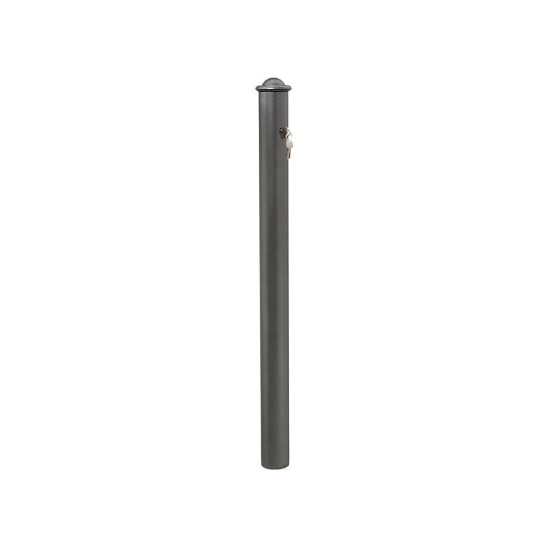 Herausnehmbarer Pfosten mit Helmkopf und Zylinderschloss - 76 x 885 mm (DxH) - Farbe enzianblau
