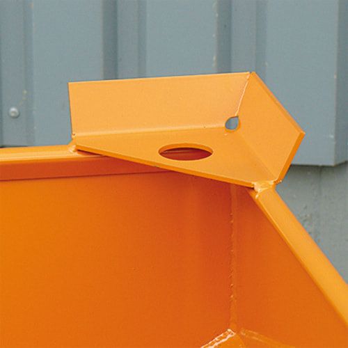 Eichinger Silobehälter, für Stapler und Kran, 300 Liter, Auslass, Dosier-Schiebeklappe, stapelbar, 1.190 x 850 x 1.100 mm (HxBxT), Farbe anthrazitgrau
