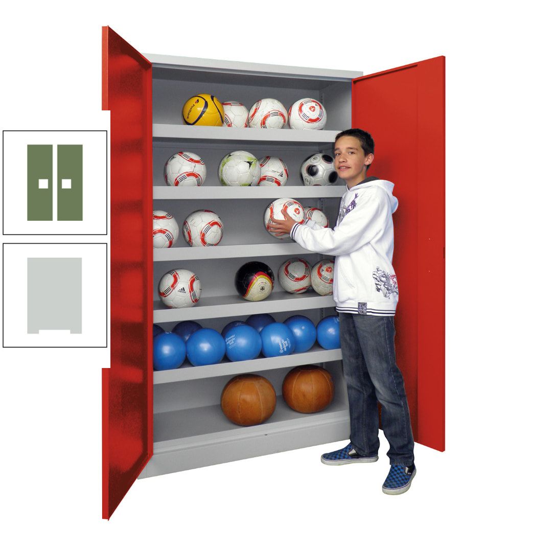 Ballschrank - Vollblechtüren - 5 Böden - 1.950x1.500x500 mm (HxBxT) - anthrazitgrau