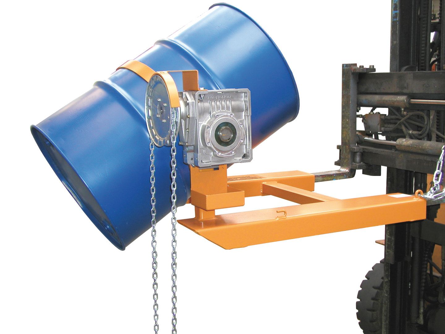 Fasskipper - Fassdurchmesser 560 mm - 360 kg - Endloskette - feuerrot
