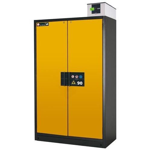 Umluftfilteraufsatz für Asecos Schränke, flüsterleise, Atex-konform, Filtersystem, Überwachungselektronik, 50/60 Hz, 0,13A, 256 x 308 x 555 mm (HxBxT)