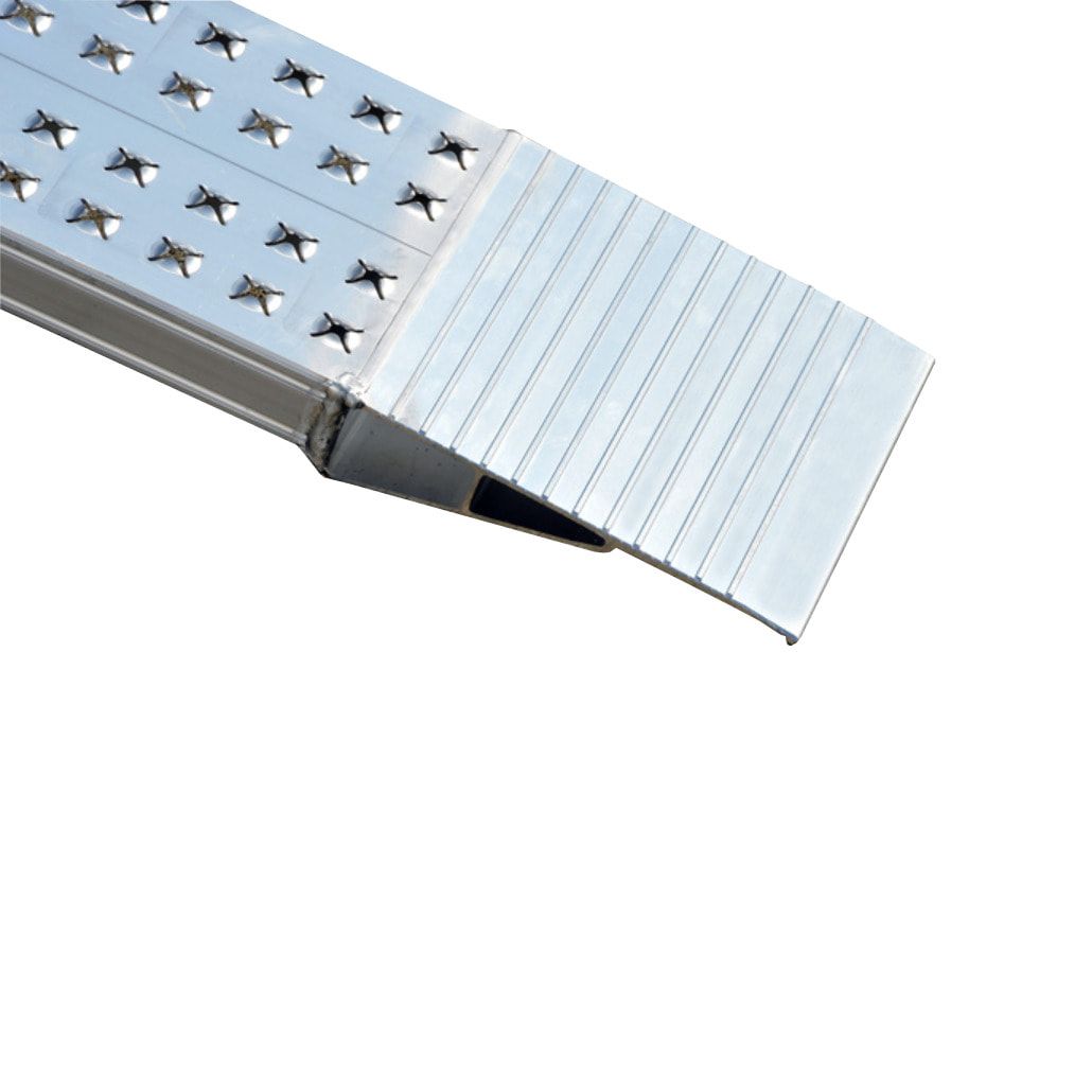 Aluminium Auffahrrampe, Set aus 2 Laderampen, Länge 1.470 mm, Breite 200 mm, 1 Paar Verladeschienen, für Motorrad, Quad, Rasenmäher und mehr