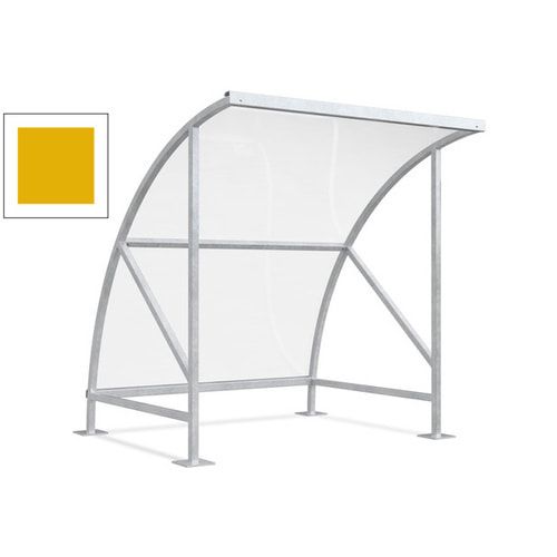 Fahrradunterstand - Fahrradgarage mit Bogendach - Stahl und Kunststoff - 2.290 x 2.090 x 2.100 mm (HxBxT) - Farbe Achatgrau