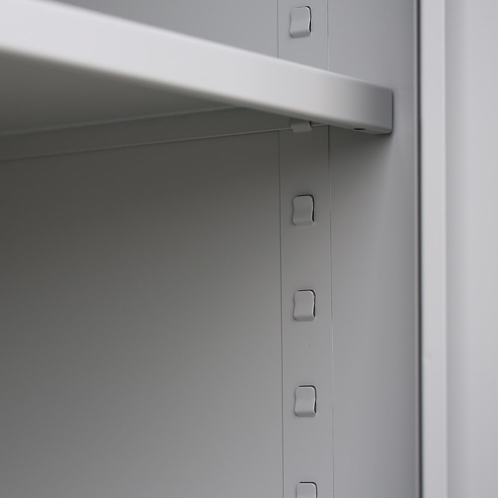 Mehrzweckschrank, Stahlschrank, 2 Abteile, 5 Fächer, 1.800 x 800 x 383 mm (HxBxT), Kleiderstange, Stahl, Korpus: lichtgrau, Front: anthrazitgrau