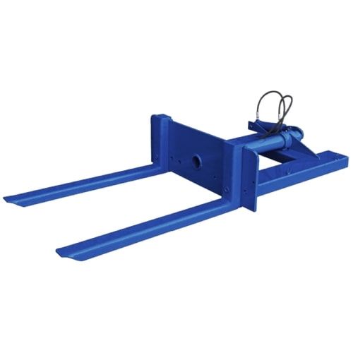 Behälterkipper für Gabelstapler, hydraulisch, verstellbare Zinkenbreite bis 1.125 mm, Kettensicherung, Traglast 1500 kg, Farbe anthrazitgrau