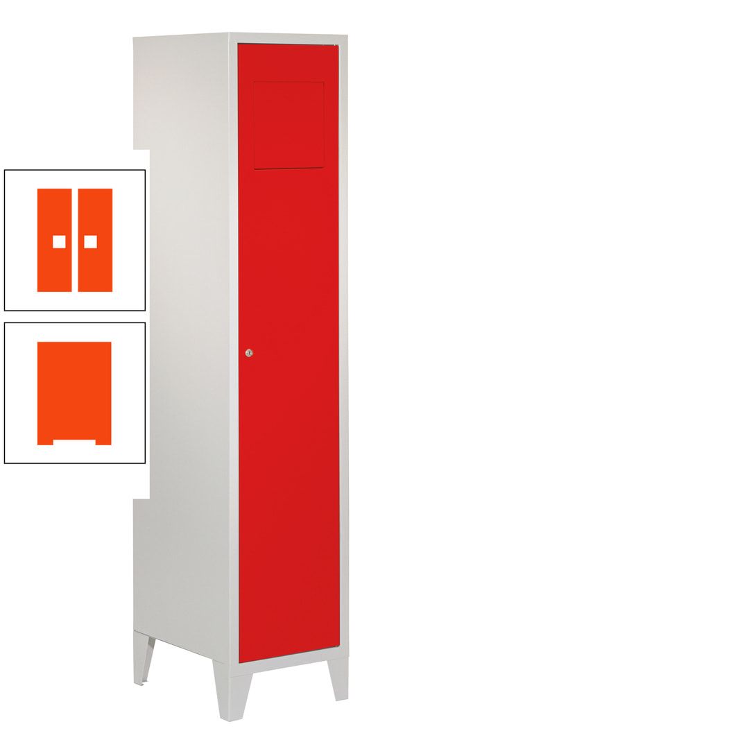 Wäschesammelschrank - 1.850 x 400 x 500 mm (HxBxT) - Füße - Drehriegel - anthrazitgrau