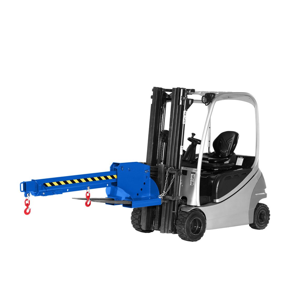 Kranarm für Gabelstapler - Traglast 1.000 - 5.000 kg - Länge 2.260 - 3.760 mm - höhenverstellbar - anthrazitgrau