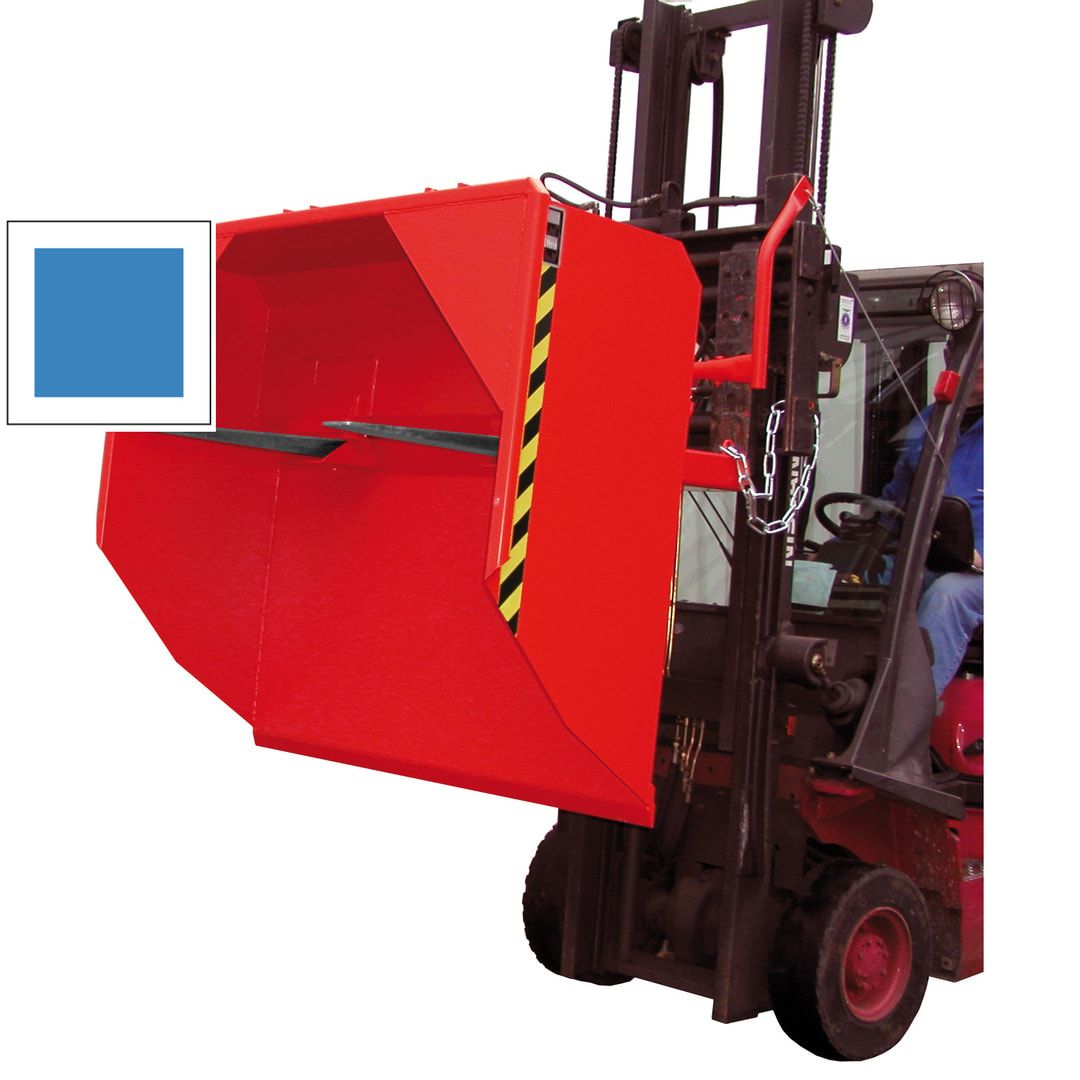 BAUER Staplerschaufel - 1.000 l - 2.000 kg - mechanisch - Zinkenöffnung - feuerrot