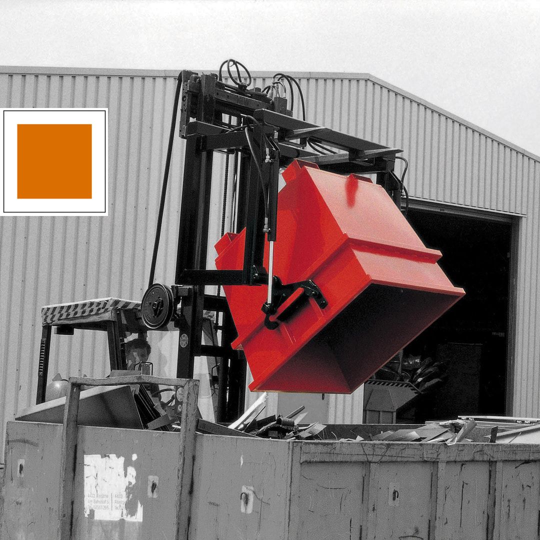 Kipptraverse für konische Container - 2.000 kg - hydraulisch - feuerrot