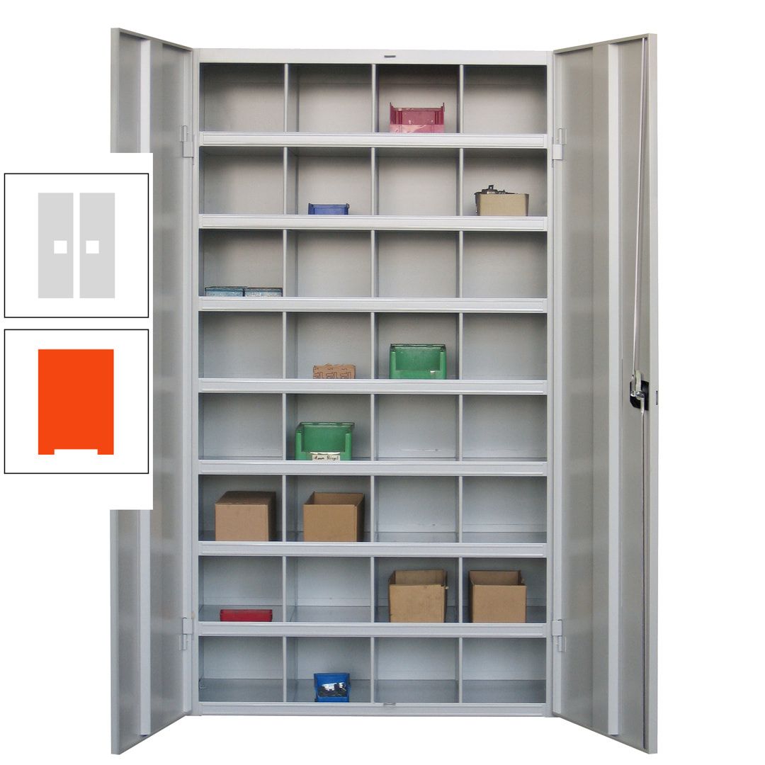Fächerschrank - Sortierstation - Büroschrank - 32 Fächer - 1.800 x 1.000 x 530 mm (HxBxT) - Materialschrank - anthrazitgrau