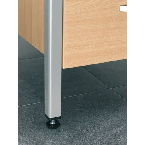 Schreibtisch - 4-Fuß Eco - Eckschreibtisch rechts - 720 x 1.800 x 1.000 mm (HxBxT) - Gestell lichtgrau - Ahorn