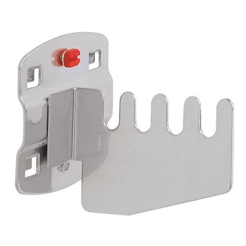 Sägenhalter, paarweise zu bestellen, für 4 Sägen, für Lochplatten, Schraubsystem, Stahl, Farbe Aluminium