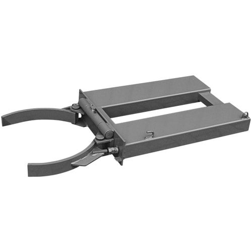 Fassgreifer für Gabelstapler, Kapazität 1 x 220 l Fass, Traglast 500 kg, Kettensicherung, Oberfläche Feuerverzinkt
