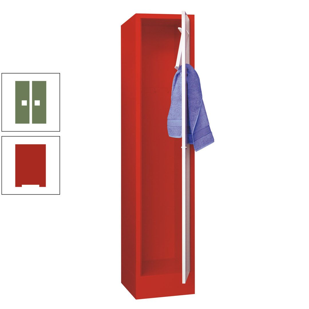 Wäschesammelschrank - 1.850 x 400 x 500 mm (HxBxT) - Sockel - Drehriegel - anthrazitgrau