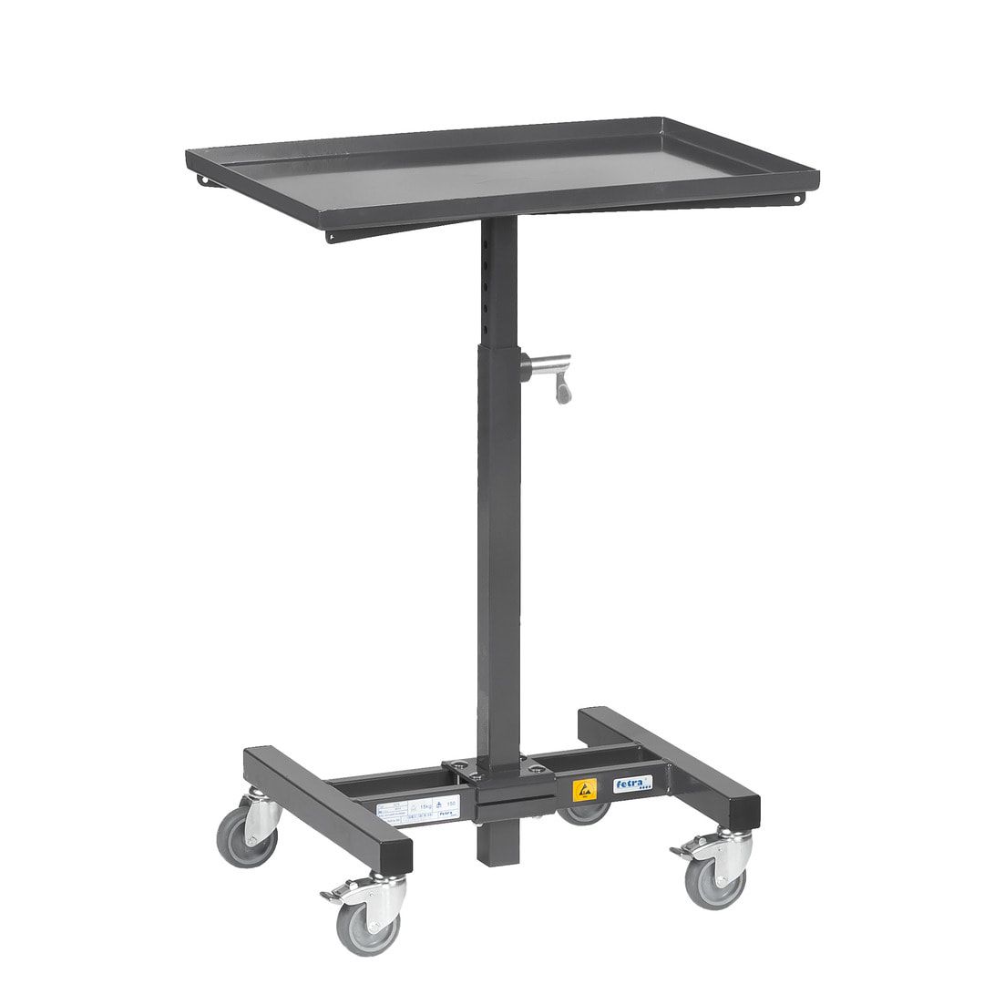 Fetra - Fahrbarer Materialständer - ESD - 150 kg - höhenverstellbar 720 bis 995 mm