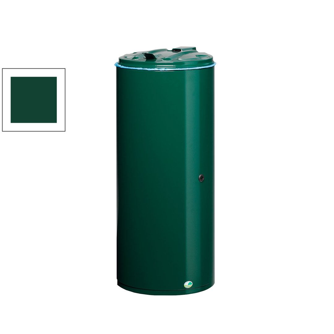 Abfalleimer - Volumen 80 l - Tür mit Schloss - 895 x 390 x 420 mm (HxBxT) - deep-brown