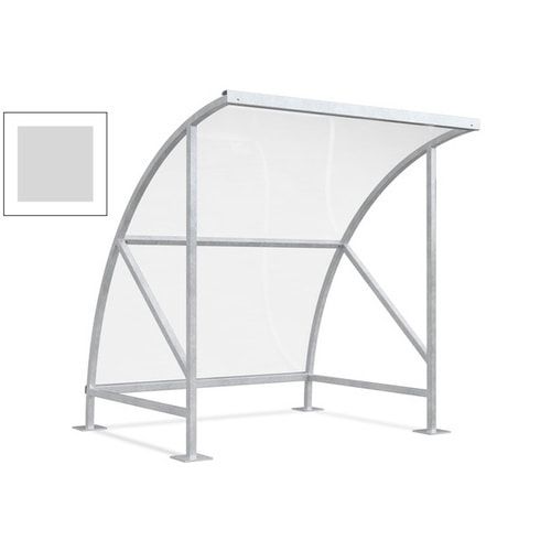 Fahrradunterstand - Fahrradgarage mit Bogendach - Stahl und Kunststoff - 2.290 x 2.090 x 2.100 mm (HxBxT) - Farbe Achatgrau