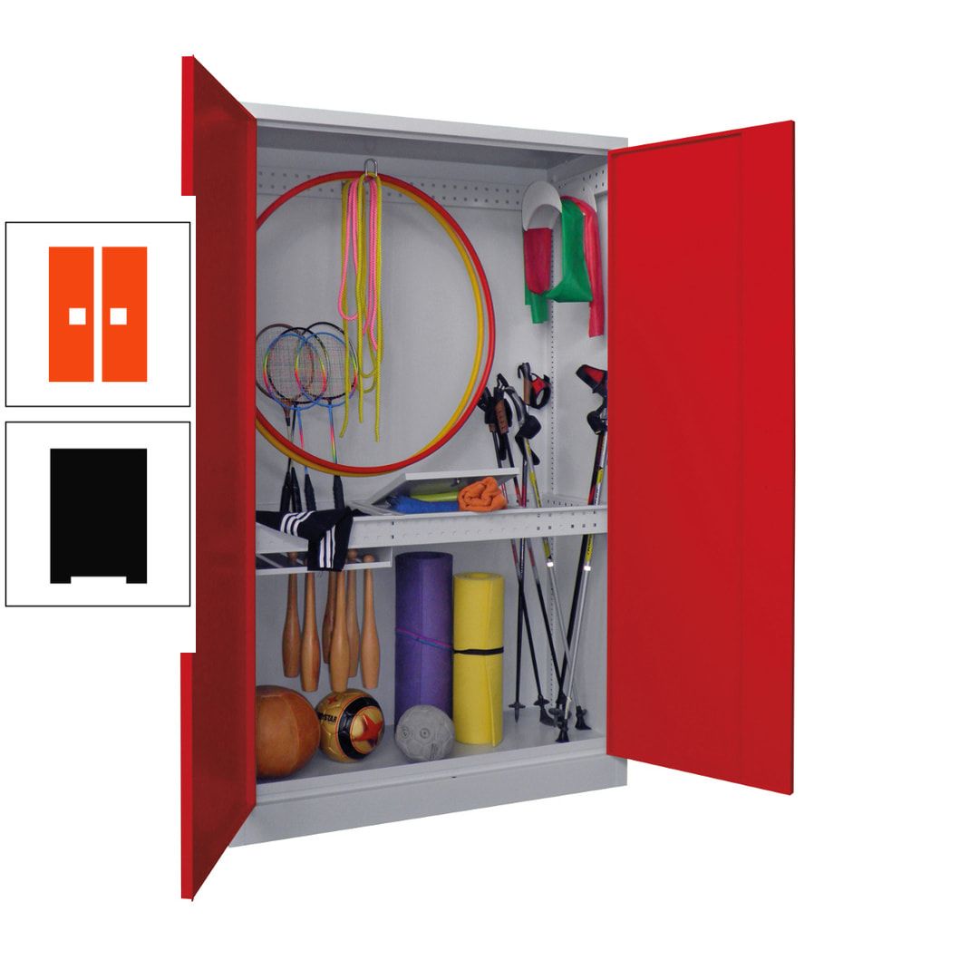 Sportschrank - Vollblechtüren - 1.950x1.200x500 mm (HxBxT) - anthrazitgrau