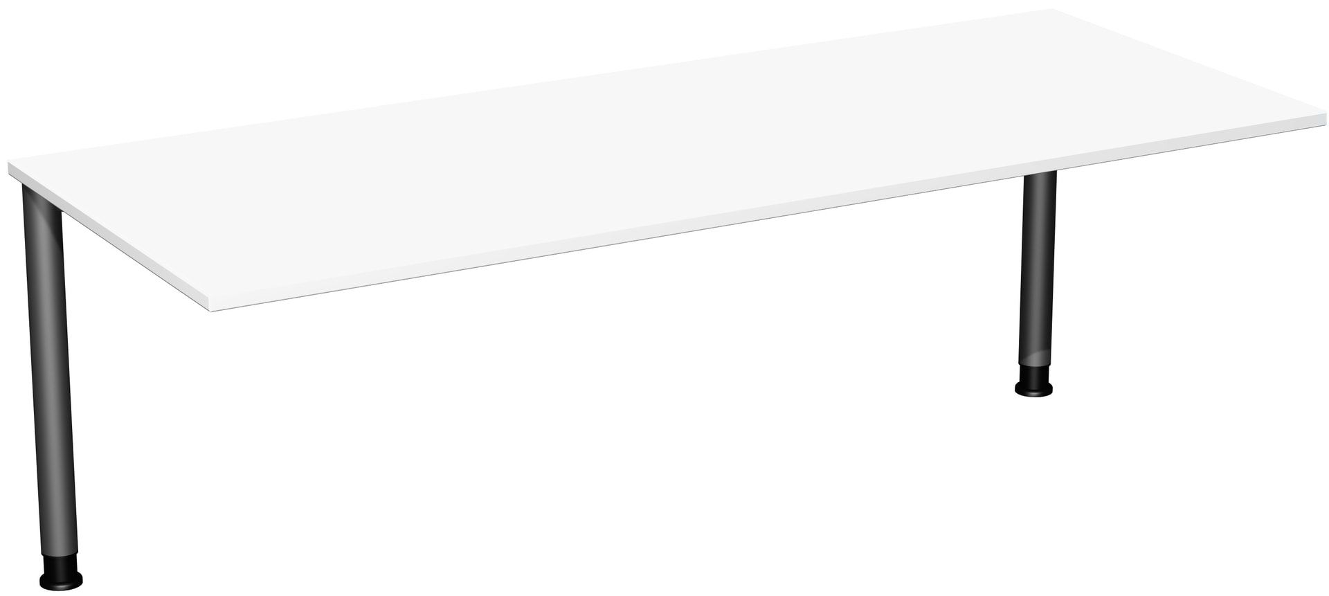Schreibtisch - 4-Fuß Flex - Bürotisch - Höhe 680-800 mm - 1.000 x 800 mm (BxT) - Gestell anthrazit - Ahorn