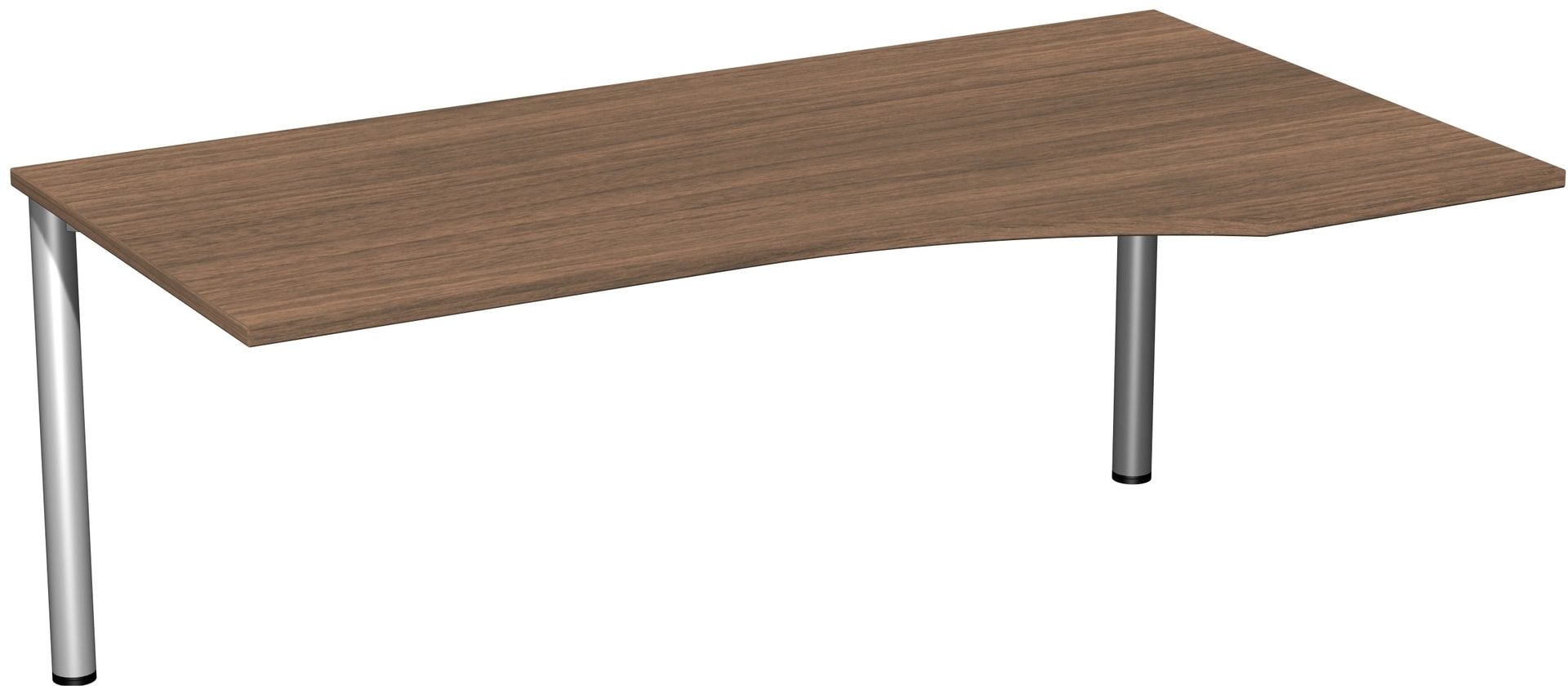 Eckschreibtisch - Ecke rechts - 4-Fuß Flex - 720 x 1.600 x 1.000 mm (HxBxT) - Gestell anthrazit - Ahorn