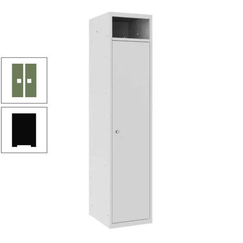 Wäschesammelschrank, Wäscheschrank, Einwurfschlitz, Zylinderschloss, 1.800 x 400 x 500 mm (HxBxT), Korpus anthrazitgrau, Front anthrazitgrau