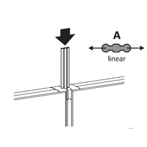 Linearverbindung für Trennwand Eco, Höhe 1.200 mm