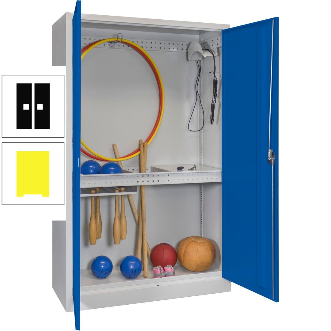 Sportschrank - Vollblechtüren - Variante 3 - 1.950x1.200x500 mm (HxBxT) - anthrazitgrau