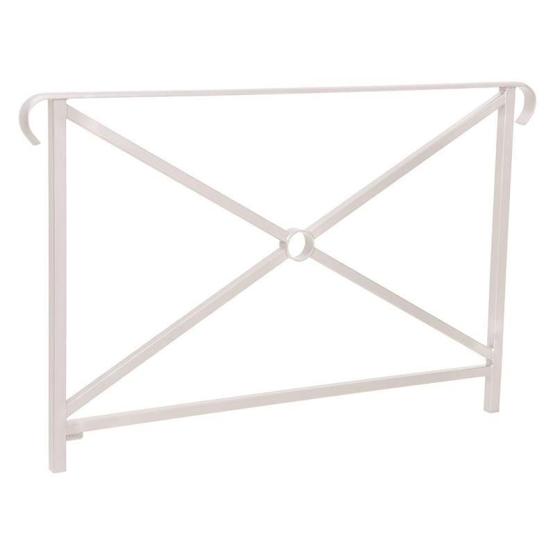 Geländer Kreuz und Kreis - 1.000 x 1.500 mm - flacher Handlauf - Farbe enzianblau - Außengeländer Systemgeländer
