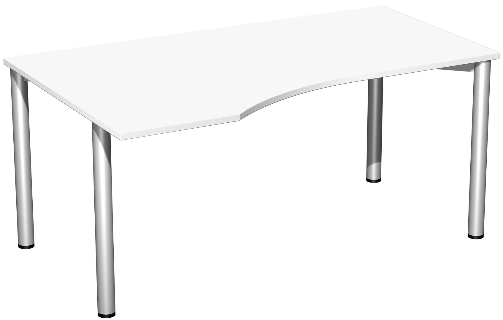 Eckschreibtisch - Ecke links - 4-Fuß Flex - 720 x 1.600 x 1.000 mm (HxBxT) - Gestell anthrazit - Ahorn
