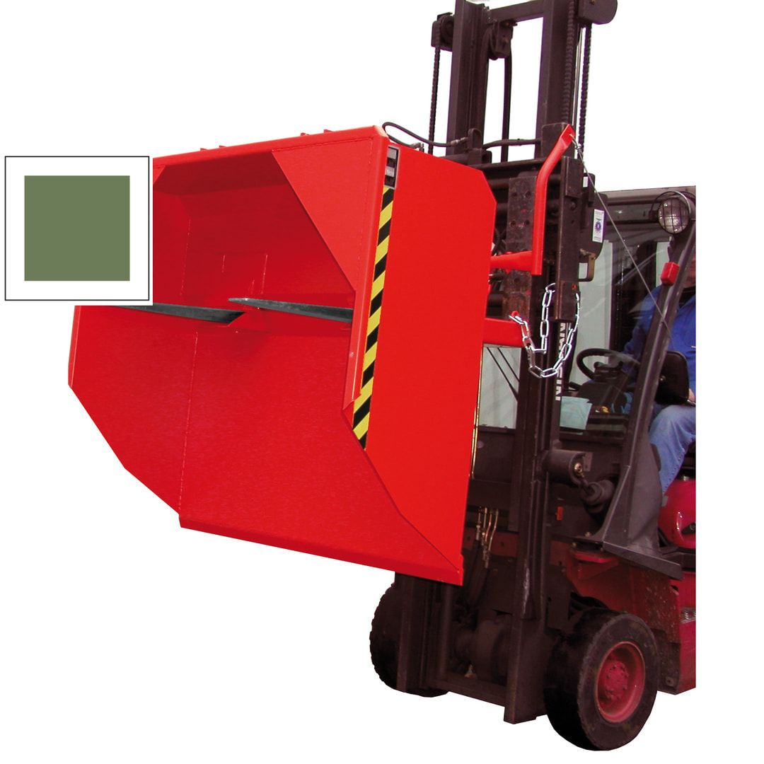 BAUER Staplerschaufel - 1.000 l - 2.000 kg - mechanisch - Zinkenöffnung - feuerrot