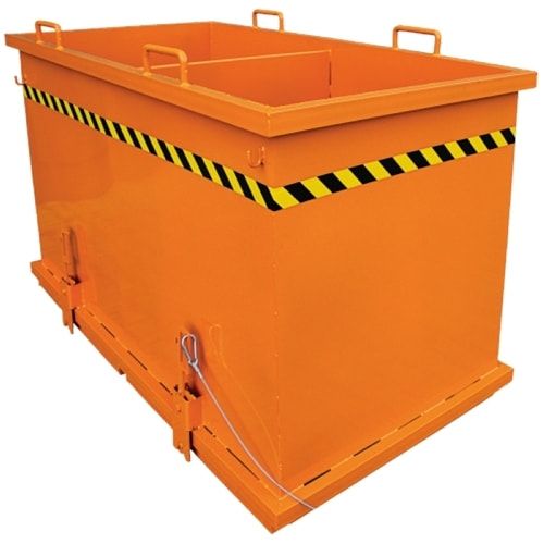 Eichinger Klappbodenbehälter, Behälter 2x900 Liter, Traglast 1.500 kg, für Stapler und Kran, Seilzug, Kettensicherung, Farbe: anthrazitgrau (RAL 7016)