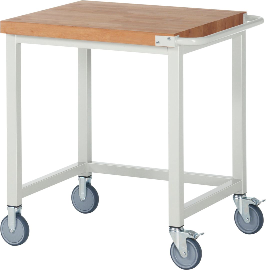 Mobile Werkbank - 880 x 750 x 700 mm (HxBxT) - Traglast 450 kg - Buche - Anthrazitgrau