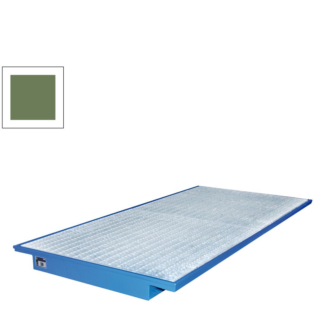 BAUER Einhänge-Regalwanne für Palettenregale mit Gitterrost - (BxT) 1.750 x 1.250 mm - Volumen 200 l - feuerrot