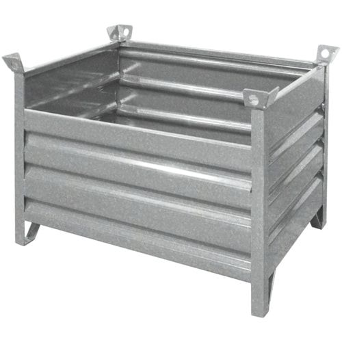 Eichinger Vollwand-Stapelpalette, klappbar, Maße: 750 x 1.000 x 1.500 mm, Traglast 1.500 kg, 3-fach stapelbar, Inkl. Kranösen, Farbe anthrazitgrau