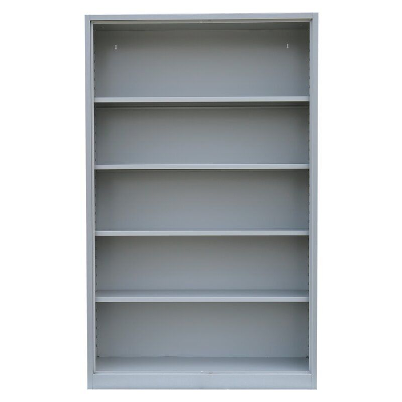 Aktenregal, Ordnerregal, Büroregal, 5 Fächer, Stahl, pulverbeschichtet, 1.950 x 1.200 x 422 mm (HxBxT), Farbe: lichtgrau