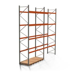 Palettenregal ARTUS - 5 Ebenen - Fachlast 2.000 kg - Höhe 5.500 mm -Fachmaß 2.700 x 1.100 mm (BxT) - Schwerlastregal - Anzahl Felder wählbar
