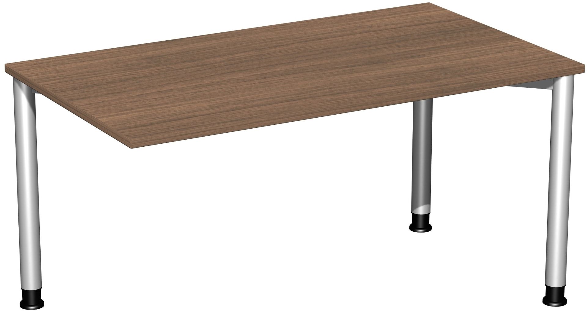Schreibtisch - 4-Fuß Flex - Bürotisch - Höhe 680-800 mm - 1.000 x 800 mm (BxT) - Gestell anthrazit - Ahorn