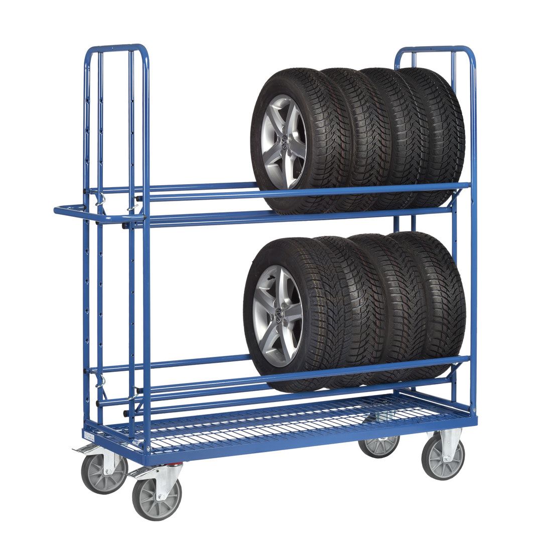 Fetra - Reifenwagen mit 2 Etagen - Tragkraft 400 kg - 1.800 x 620 x 1.600 mm (HxBxT)
