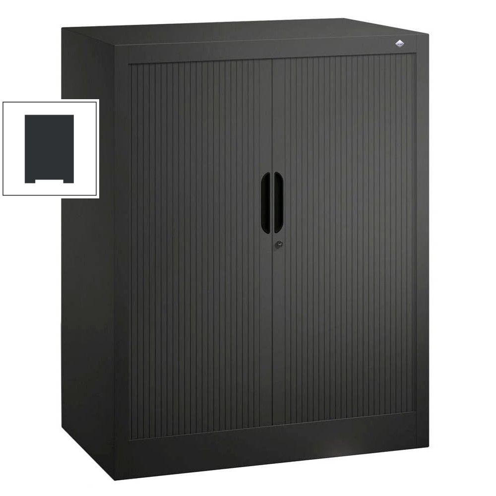 C+P Omnispace, Rollladenschrank, Aktenschrank, Büroschrank, Stahlschrank, abschließbar, 2 Fachböden, Farbe lichtgrau, 1.030 x 1.000 x 420 mm (HxBxT)