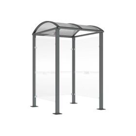Automatenüberdachung, Automatendach, Polycarbonatdach, feuerverzinkt, UV-Schutz, Bodenplatten, 2.500 x 1.560 x 1.560 mm (HxBxT), Farbe wählbar