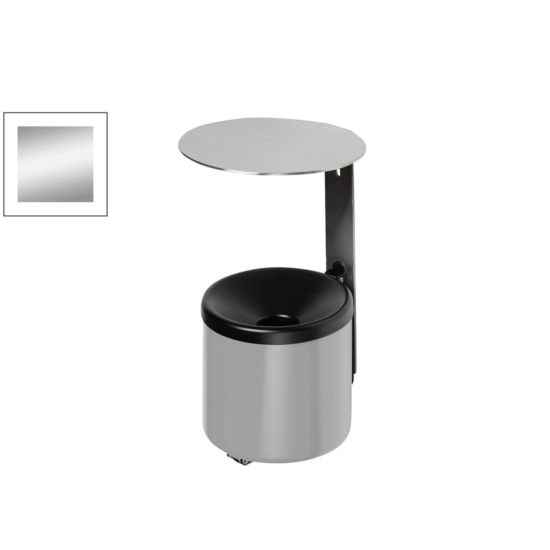 Wandascher - Volumen 0,6 l - 100 x 90 x 120 mm (HxBxT) - Edelstahl