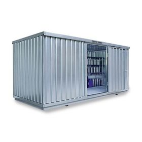 Gefahrstoffcontainer - Gefahrstoffdepot - 2.300 x 5.080 x 2.170 mm (HxBxT) - Auffangvolumen 1.480 l
