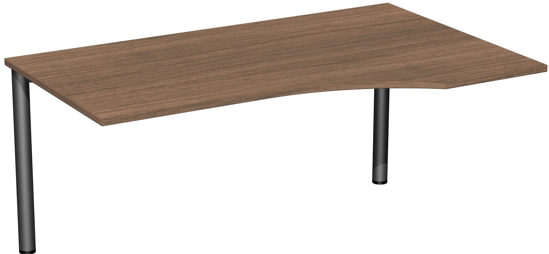 Eckschreibtisch - Ecke rechts - 4-Fuß Flex - 720 x 1.600 x 1.000 mm (HxBxT) - Gestell anthrazit - Ahorn