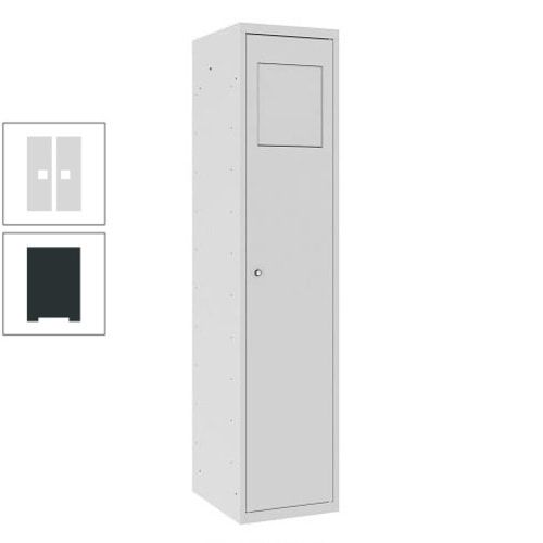 Wäschesammelschrank, Wäscheschrank, Einwurfklappe, Beutelhalter, 1.800 x 400 x 500 mm (HxBxT), Korpus anthrazitgrau, Front anthrazitgrau