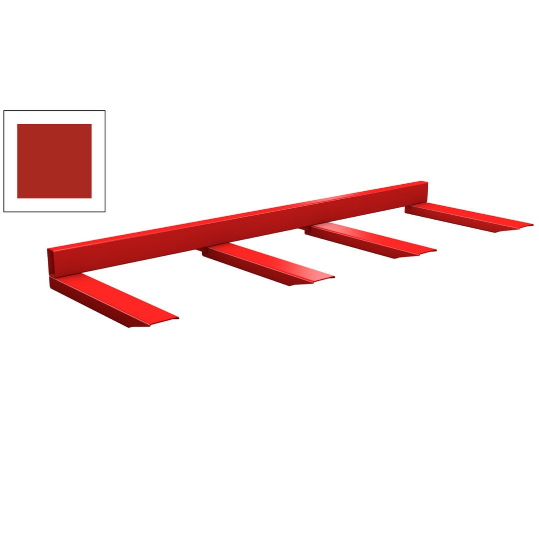 Langguttraverse - Traglast 1.500 kg - Nutztiefe 1.200 mm - 280 x 2.000 x 1.390 mm (HxBxT) - feuerrot