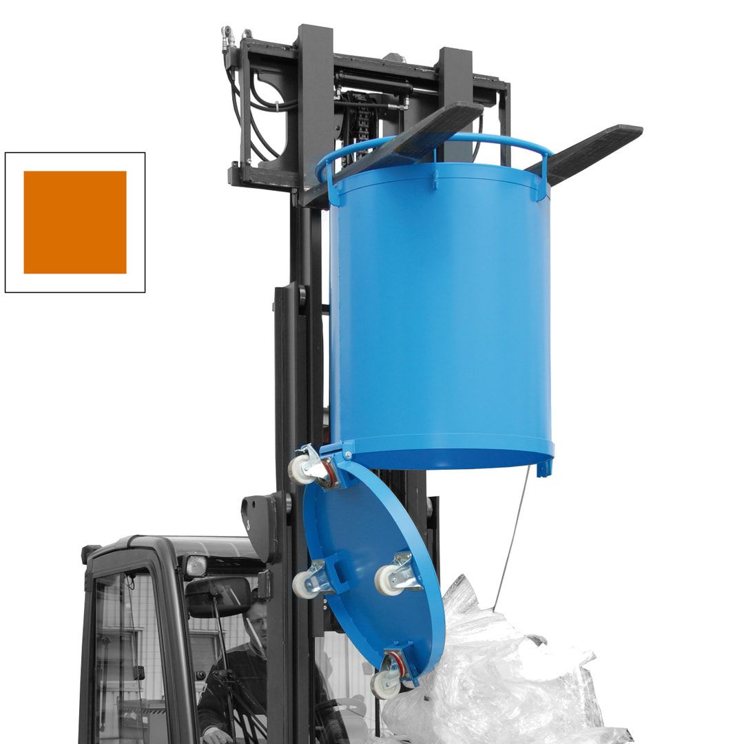 Rundbehälter - 300 l Volumen - Traglast 500 kg - Bodenentleerung - feuerrot