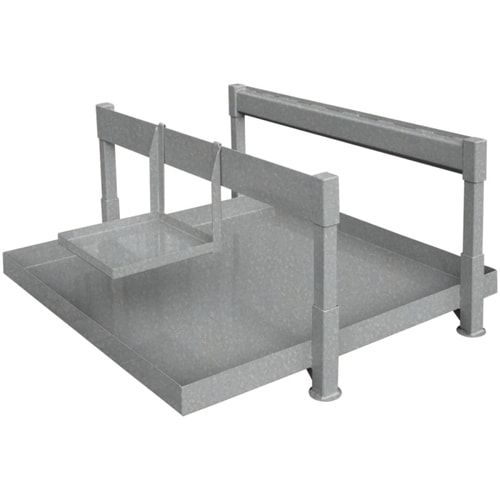 Eichinger Fass-Abfüllstation, 210 l Inhalt, für 2 x 220 l Fässer, Kannenhalter, Stahlblech, 735 x 1.460 x 1.300 mm (HxBxT), Farbe anthrazitgrau
